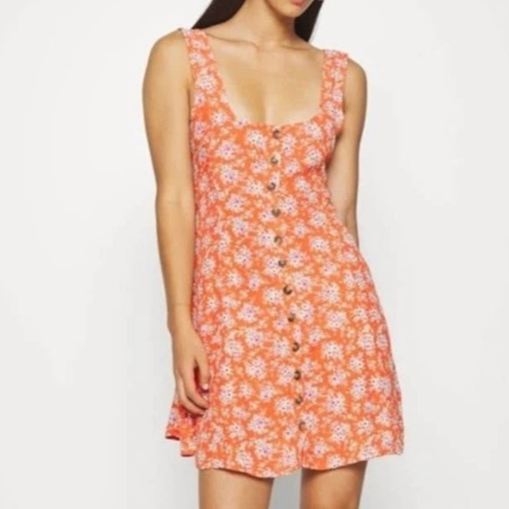 American Eagle Outfitters orange floral dress
